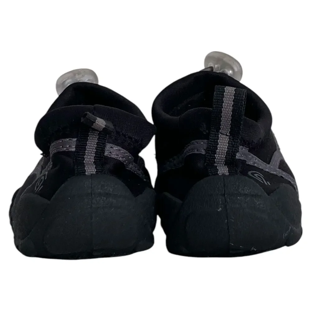 Kids Champion Water Shoes Black Gray Mesh Pull-On Beach Shoe Youth Size 13-1